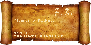 Plavsitz Kadosa névjegykártya